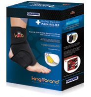 King Brand Front and Side ColdCure® Ankle Wrap Shop Product Box