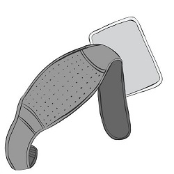 An Illustration of the King Brand ColdCure Back/Hip Wrap With a Gel Pack