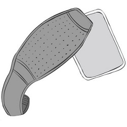 An Illustration of the King Brand ColdCure Leg Wrap With a Gel Pack
