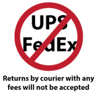 Return Courier Shipping Fees not accepted